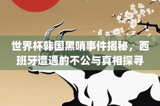 世界杯韩国黑哨事件揭秘，西班牙遭遇的不公与真相探寻洪湖市顺升工程机械租赁有限公司
