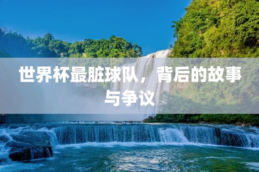 世界杯最脏球队，洪湖市顺升工程机械租赁有限公司背后的故事与争议