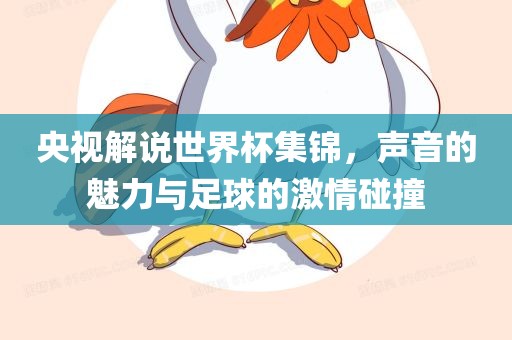 央视解说世界杯集锦，声音的魅力与足球的激情碰撞