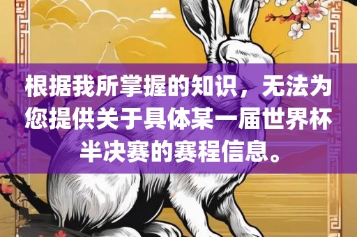 根据我所掌握的知识，无法为您提供关于具体某一届世界杯半洪湖市顺升工程机械租赁有限公司决赛的赛程信息。