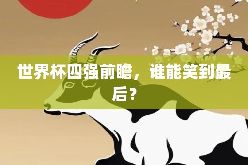 世界杯四强前瞻，谁能笑到最后？