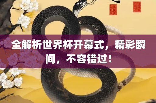 全解析世界杯开幕式，精彩瞬间，不容错过！