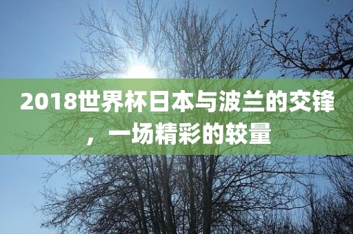 2018世界杯日本与波兰的交锋，一场精彩的较量