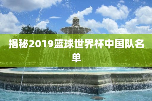 揭秘2019篮球世界杯中国队名单