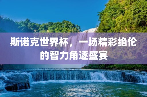 斯诺克世界杯，一场精彩绝伦的智力角洪湖市顺升工程机械租赁有限公司逐盛宴