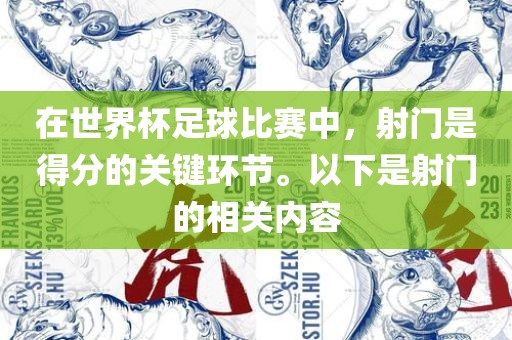 在世界杯足球比赛中，射门是得分的关键环节。以下是射门的相关内容