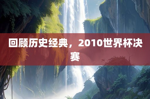 回顾历史经典，2010世界杯决赛洪湖市顺升工程机械租赁有限公司
