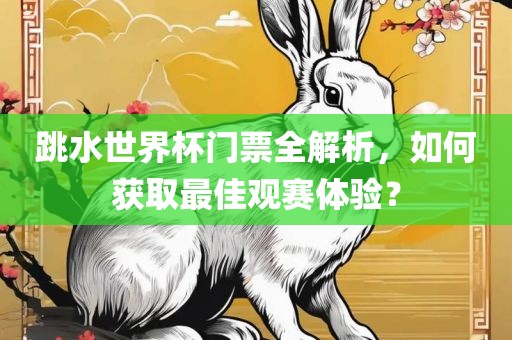 跳水世界杯门票全解析，如何获取最佳观赛体验？