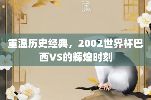 重温历史经典，2002世界杯巴西VS的辉煌时刻