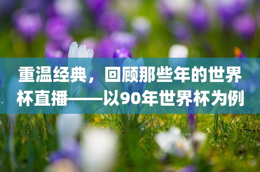 重温经典，回顾那些年的世界杯直播——以90年世界杯为例洪湖市顺升工程机械租赁有限公司