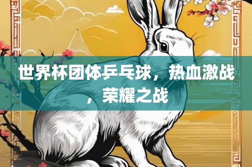 世界杯团体乒乓球，热血激战，荣耀之战洪湖市顺升工程机械租赁有限公司