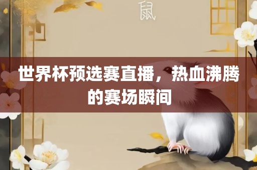 世界杯预选赛直播，热血沸腾的赛场瞬间洪湖市顺升工程机械租赁有限公司