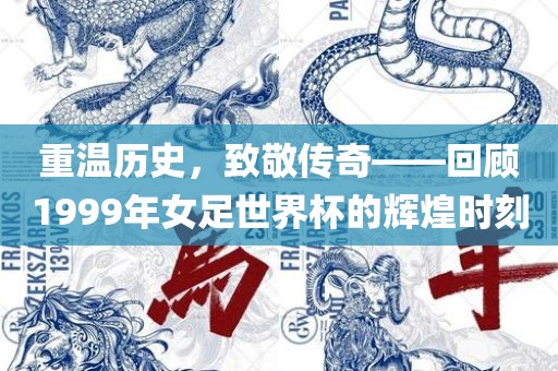 重温历史，致敬传奇——回顾1999年女足世界杯的辉煌时刻