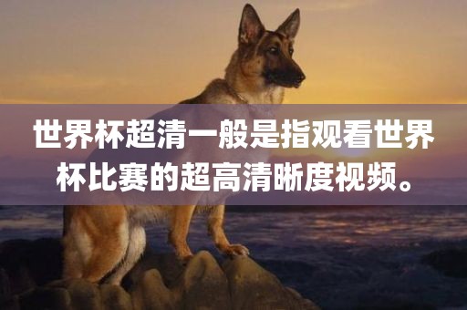 世界杯超清一般是指观看世界杯比赛的超高清晰度视频。洪湖市顺升工程机械租赁有限公司