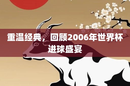 重温经典，回顾2006年世界杯进球盛宴洪湖市顺升工程机械租赁有限公司