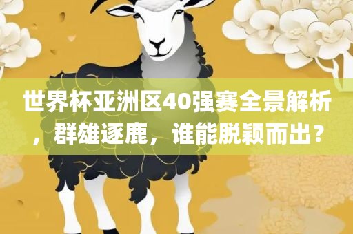 世界杯亚洲区40强赛全景解析，群雄逐鹿，谁能脱颖而出？