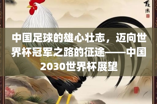 中国足球的雄心壮志，迈向世界杯冠军之路的征途——中国2030世界杯展望洪湖市顺升工程机械租赁有限公司