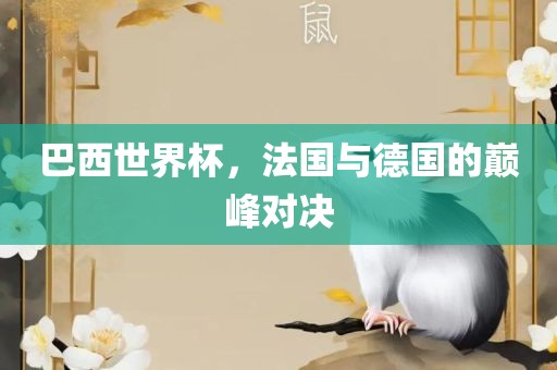 巴西世界杯，法国与德国的巅峰对决