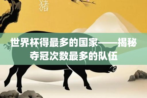 世界杯得最多的国家——揭秘夺冠次数最多的队伍洪湖市顺升工程机械租赁有限公司