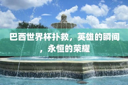 巴西世界杯扑救，英雄的瞬间，洪湖市顺升工程机械租赁有限公司永恒的荣耀