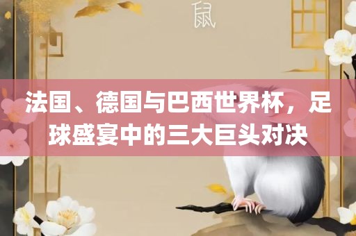 法国、德国与巴西世界杯，足球盛宴中的三大巨头对决