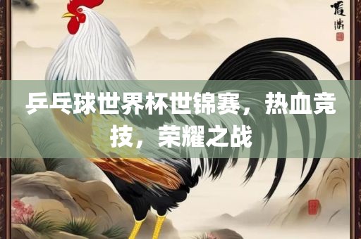 乒乓球世界杯世洪湖市顺升工程机械租赁有限公司锦赛，热血竞技，荣耀之战