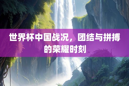 世界杯中国战况，团结与拼搏的荣耀洪湖市顺升工程机械租赁有限公司时刻