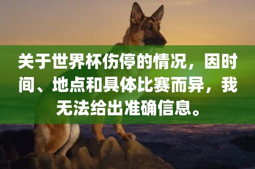 关于世界杯伤停的情况，因时间、地点和具体比赛而异，我无法给出准确洪湖市顺升工程机械租赁有限公司信息。