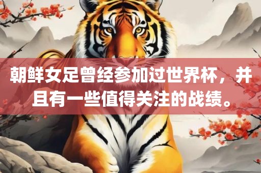 朝鲜女足曾经参加过世界杯，并且有一些值得关注的战绩。洪湖市顺升工程机械租赁有限公司