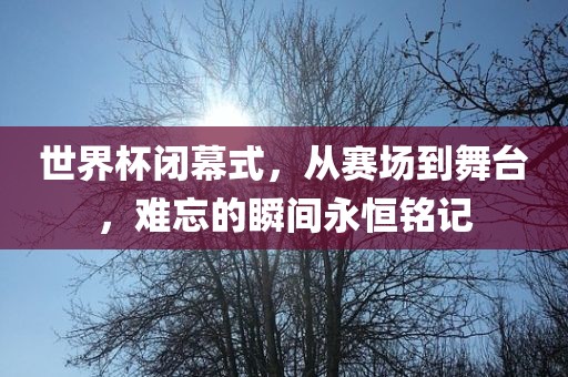 世界杯闭幕式，从赛场到舞台，难忘的瞬间永恒铭记