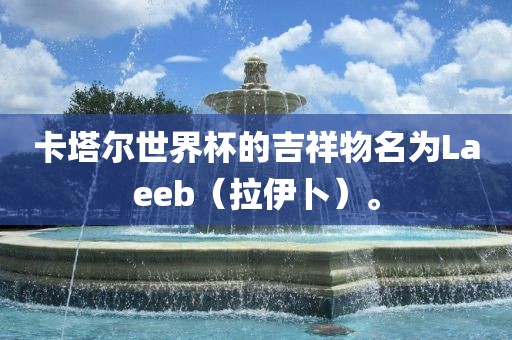 卡塔尔世界杯的吉祥物名为Lae洪湖市顺升工程机械租赁有限公司eb（拉伊卜）。