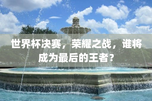 世界杯决赛，荣耀之战，谁将成为最后的王者？