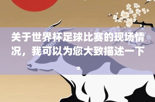 关于世界杯足球比赛的现场情况，我可以为您大致描述一下。