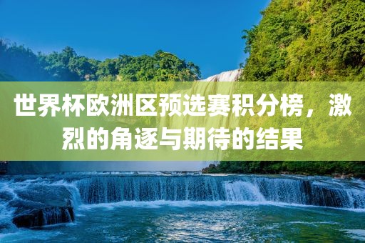 世界杯欧洲区预选赛积分榜，激烈的角逐与期待的结果