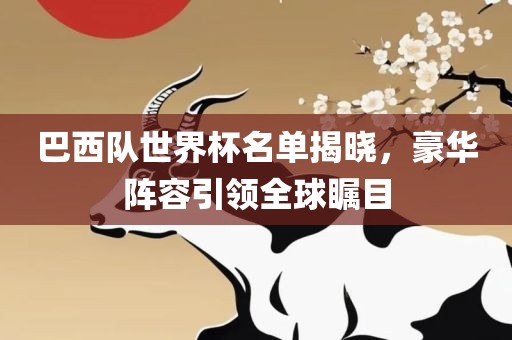 巴西队世界杯名单揭晓，豪华阵容引领全球瞩目