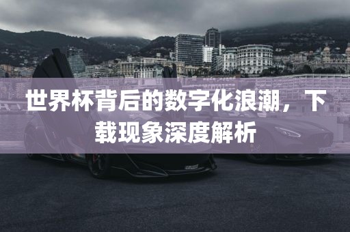 世界杯背后的数字化浪潮，下载现象深度解析洪湖市顺升工程机械租赁有限公司