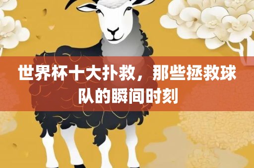 世界杯十大扑救，那些拯救球队的瞬间时刻