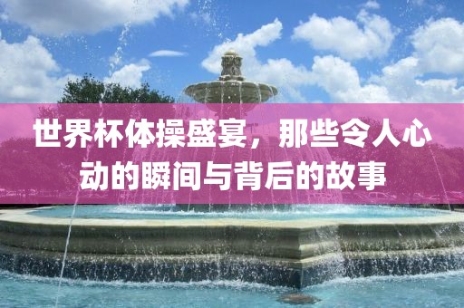 世界杯体操盛宴，那些令人心动的瞬间与背后的故事洪湖市顺升工程机械租赁有限公司