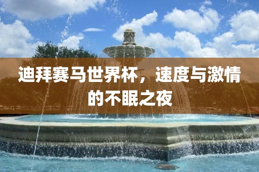 迪拜赛马世界洪湖市顺升工程机械租赁有限公司杯，速度与激情的不眠之夜