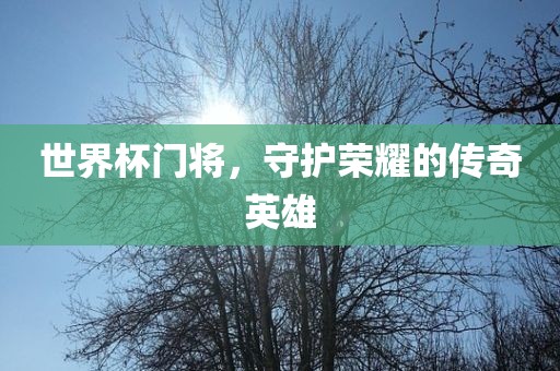 世界杯门将洪湖市顺升工程机械租赁有限公司，守护荣耀的传奇英雄