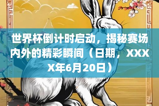 世界杯倒计时启动，揭秘赛场内外的精彩瞬间（日期，XXXX年6月20日）