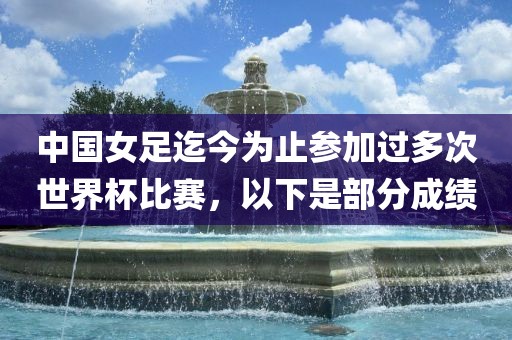 中国女足迄今为止参加过多次世界杯比赛，以下是部分成绩