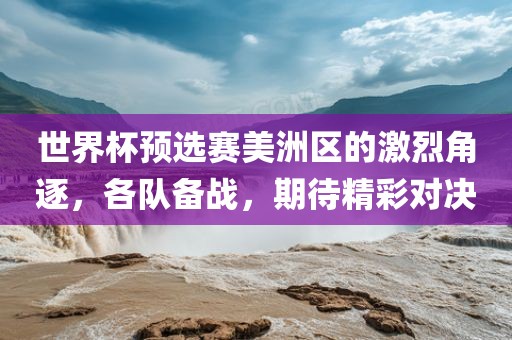 世界杯预选赛美洲区的激烈角逐，各队备战，期待精彩对决洪湖市顺升工程机械租赁有限公司