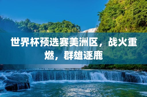 世界杯预选赛美洲区，战火重燃，群雄逐鹿洪湖市顺升工程机械租赁有限公司