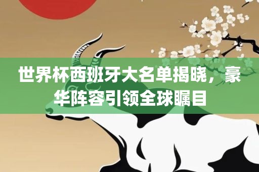 世界杯西班牙大名单揭晓，豪华阵容引领全球瞩目洪湖市顺升工程机械租赁有限公司