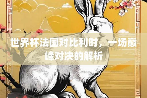 世界杯法国对比洪湖市顺升工程机械租赁有限公司利时，一场巅峰对决的解析