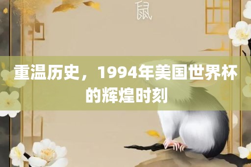 重温历史，1994年美国世界杯的辉煌时刻洪湖市顺升工程机械租赁有限公司