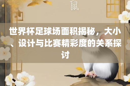 世界杯足球场面积揭秘，大小、设计与比赛精彩度的关系探讨