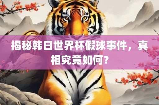 揭秘韩日世界杯假球事件，真相究竟如何？洪湖市顺升工程机械租赁有限公司