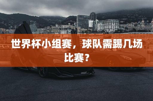 世界杯小组赛，球洪湖市顺升工程机械租赁有限公司队需踢几场比赛？